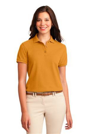 Port Authority Womens Silk Touch Polo Shirt Gold Main Image