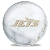 OnTheBallBowling NFL New York Jets White Marble Ball Bowling Balls