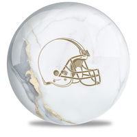 OnTheBallBowling NFL Cleveland Browns White Marble Ball Bowling Balls