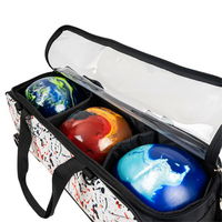 KR Strikeforce Fast Slim Triple Roller Tote White/Black/Red Splash ALT Image
