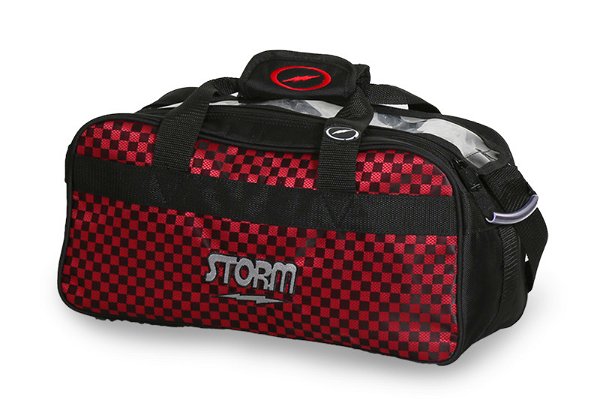 Storm 2 Ball Tote Black/Checkered Red Main Image