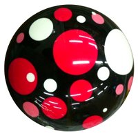 Exclusive Black with Pink/White Dots Bowling Balls