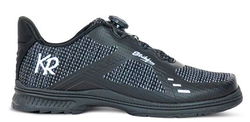 KR Strikeforce Mens Jet FT Black/Silver Left Hand Bowling Shoes