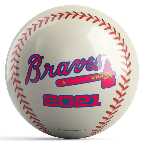 OnTheBallBowling MLB Atlanta Braves 2021 World Series Champs Baseball Ball Alt Image