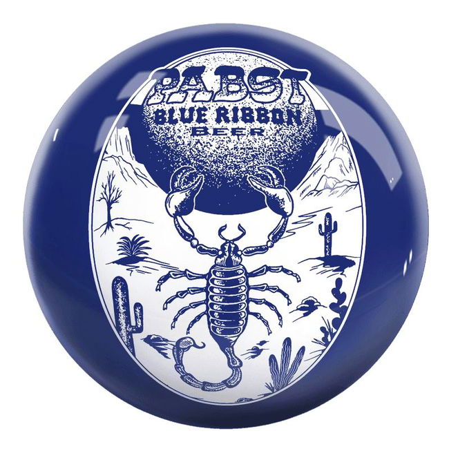 OnTheBallBowling Pabst Scorpion Ball Blue/White MAIN Image - Main Image