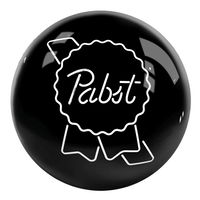 OnTheBallBowling Pabst Logo Ball Black MAIN Image