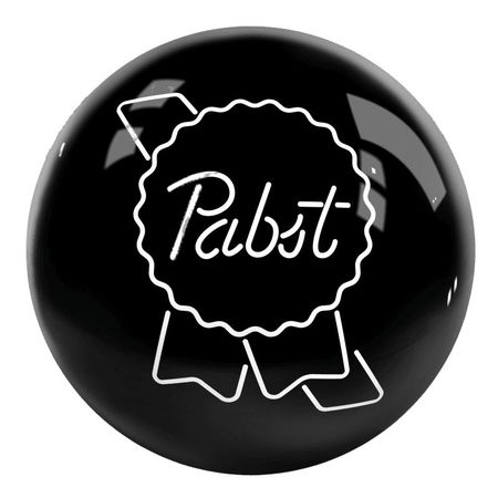 OnTheBallBowling Pabst Logo Ball Black Main Image