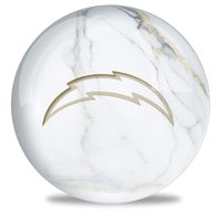 OnTheBallBowling NFL Los Angeles Chargers White Marble Ball Bowling Balls