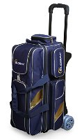900Global Deluxe 3 Ball Roller Blue/Gold Bowling Bags