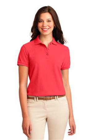 Port Authority Womens Silk Touch Polo Shirt Hibiscus Main Image