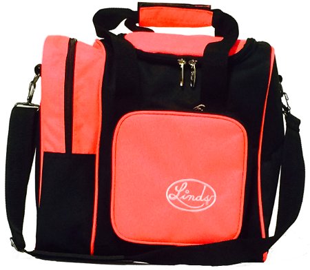 Linds Deluxe Single Tote Black/Coral Main Image