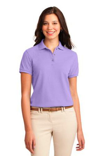Port Authority Womens Silk Touch Polo Shirt Lavender MAIN Image - Main Image