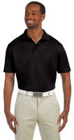 Harriton Mens 4 oz Polytech Polo Black MAIN Image