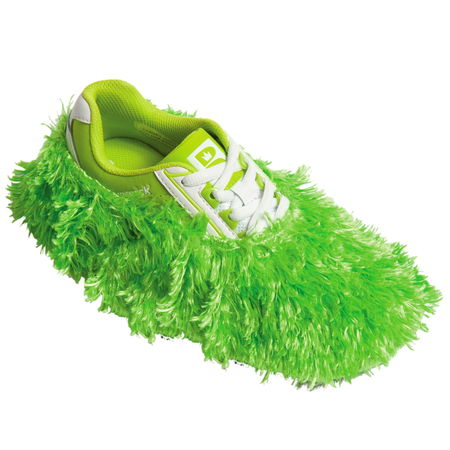 Brunswick Fun Shoe Covers Fuzzy Lime Main Image