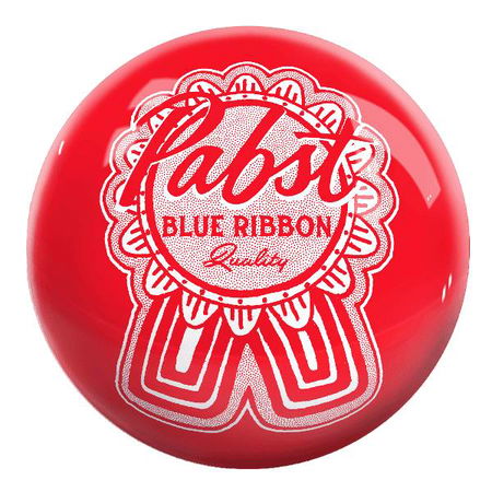 OnTheBallBowling Pabst Classic Ribbon Ball Red Main Image