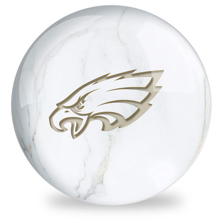 OnTheBallBowling NFL Philadelphia Eagles White Marble Ball Main Image