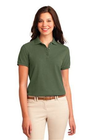 Port Authority Womens Silk Touch Polo Shirt Clover Green Main Image