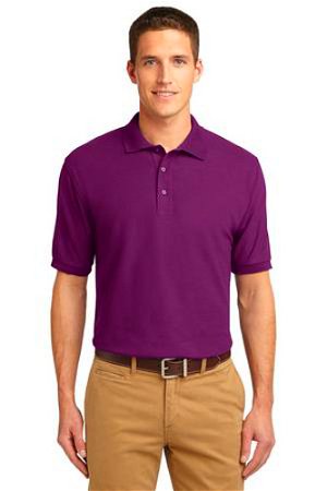 Port Authority Mens Silk Touch Polo Shirt Deep Berry Main Image