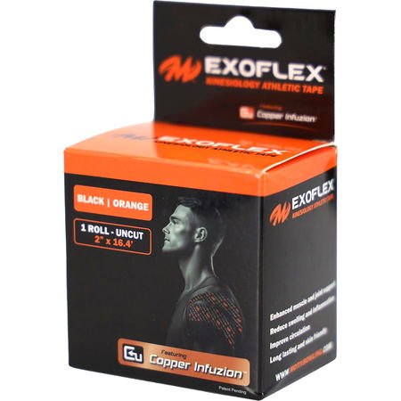 Motiv ExoFlex Kinesiology Tape Roll Black/Orange Main Image