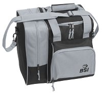 BSI Deluxe Single Tote Black/Charcoal Bowling Bags