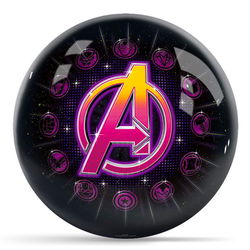 KR Strikeforce Marvel Avengers Logo with Characters Bowling Balls