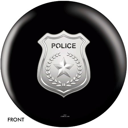 OnTheBallBowling Police Dept Shield Black Main Image