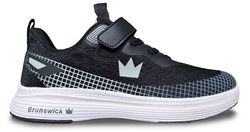 Brunswick Youth Boys Strike Zone Black/Grey Bowling Shoes
