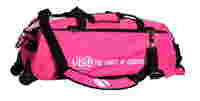 Vise 3 Ball Clear Top Roller/Tote Pink Bowling Bags