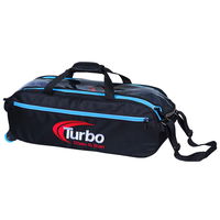 Turbo Pursuit Slim Triple Tote Blue/Black Bowling Bags