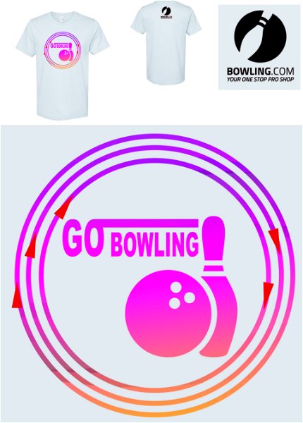 Exclusive Bowling.com Go Bowling Circle T-Shirt Alt Image