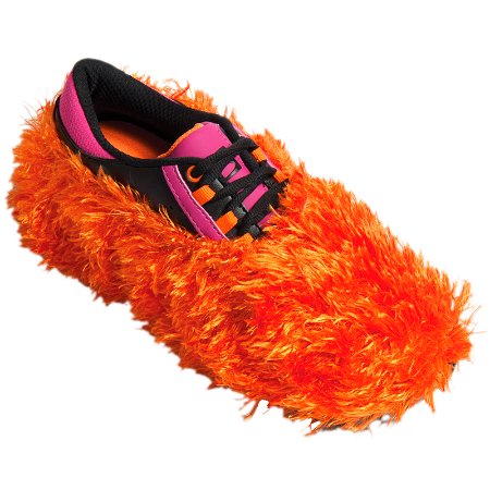 Brunswick Fun Shoe Covers Fuzzy Orange Main Image