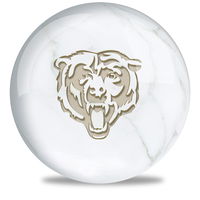 OnTheBallBowling NFL Chicago Bears White Marble Ball Bowling Balls