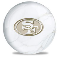 OnTheBallBowling NFL San Francisco 49ers White Marble Ball Bowling Balls