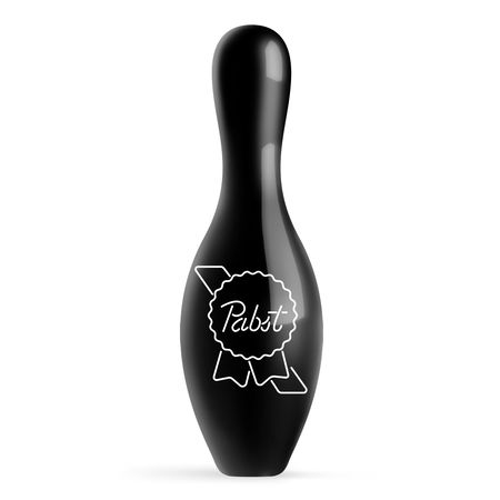 OnTheBallBowling Pabst Logo Black Pin Main Image