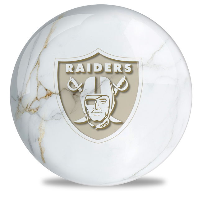 OnTheBallBowling NFL Las Vegas Raiders Marble Ball MAIN Image - Main Image