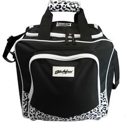 KR Strikeforce Krest Single Tote White Leopard Bowling Bags