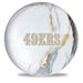 OnTheBallBowling NFL San Francisco 49ers White Marble Ball Alt Image