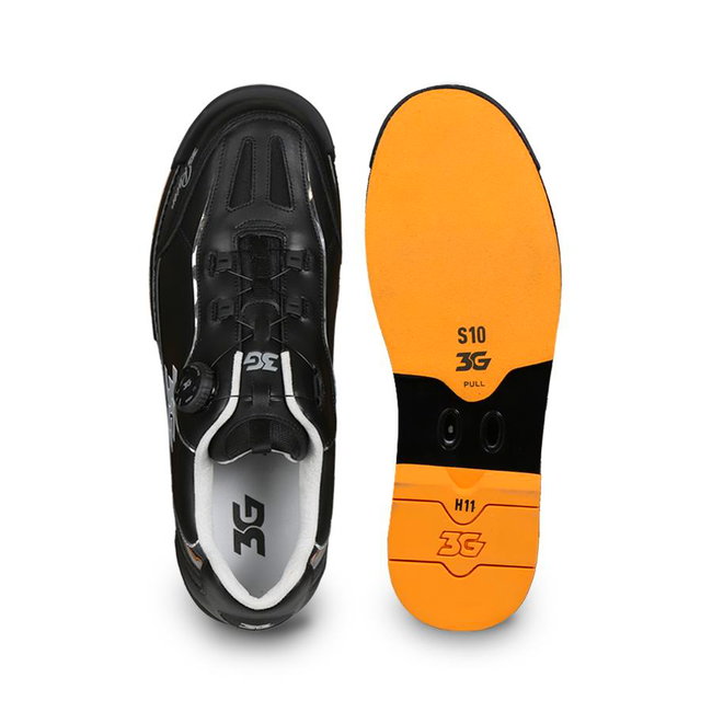 3G Mens Dial Racer Black/Chrome Right Hand Bowling Shoes + FREE SHIPPING