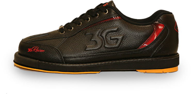 3G Racer ボウリングシューズ ブラック/レッド 25cm 3G Mens Racer Black/Red Right Hand Bowling Shoes + FREE SHIPPING