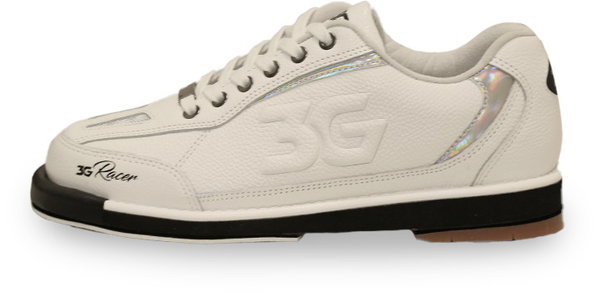 3G Mens Racer White/Holo Left Hand Bowling Shoes + FREE SHIPPING display picture 1