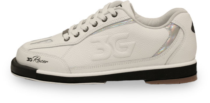 3G Mens Racer White/Holo Right Hand Bowling Shoes + FREE SHIPPING