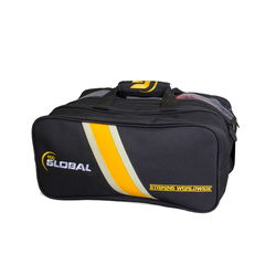 900Global 2 Ball Deluxe Tote Black/Gold Bowling Bags