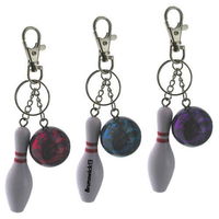Bowling Ball and Pin Keychain ALT Image