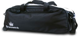 Brunswick Combat Triple Tote Black Bowling Bags