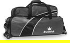 Shop Closeout Bowling Bags like the Brunswick Edge Triple Rolling Tote with Shoe Pouch Blue
