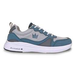 Brunswick Mens Outback Grey/Blue Bowling Shoes