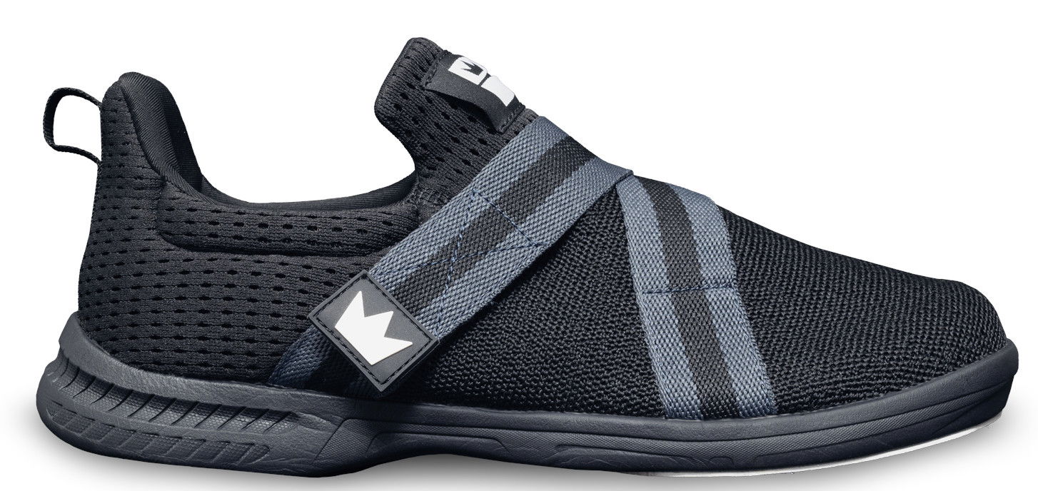 Brunswick Mens Slingshot Black Wide Width Bowling Shoes + FREE