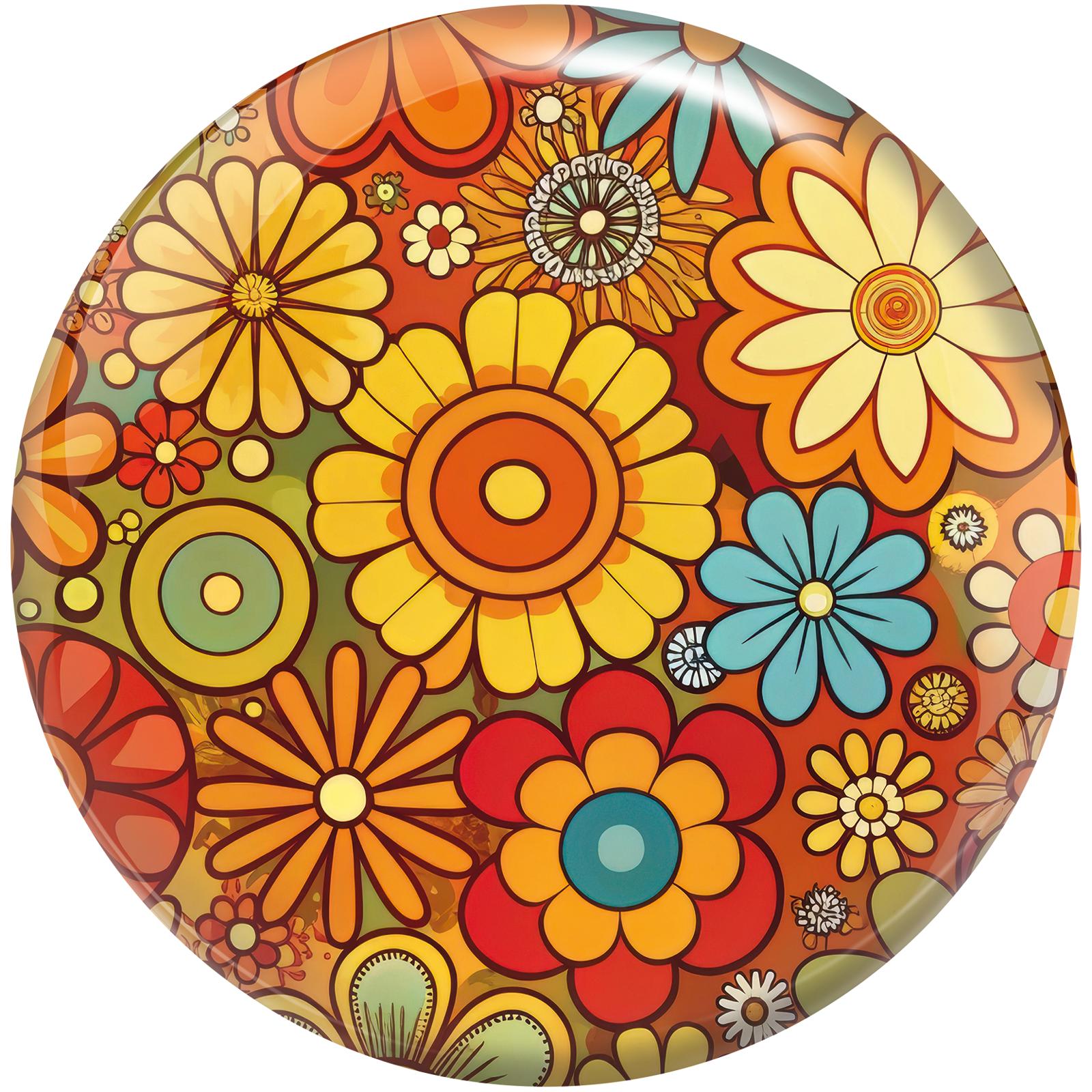 Brunswick Retro Flowers Viz-A-Ball