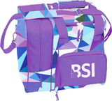 Top Bags: BSI Deluxe Single Tote Pink/Purple Triangles