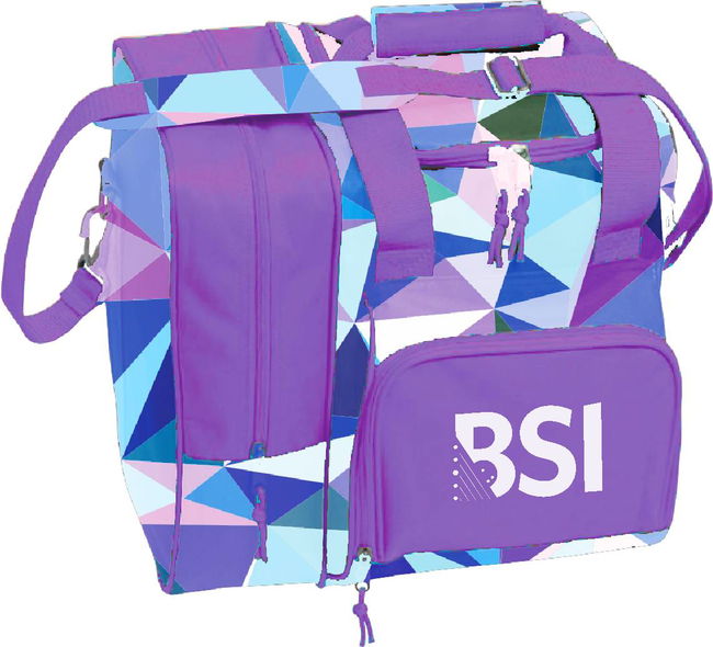 BSI Deluxe Single Tote Pink/Purple Triangles